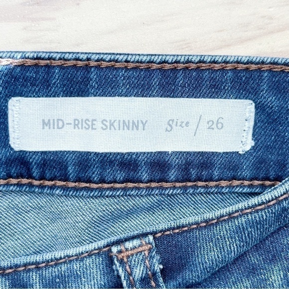 Anthropologie Pilcro Midrise Skinny Jeans‎ with Hem Slit, Size 26 - Picture 6 of 13